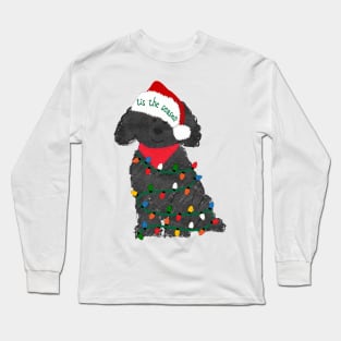 Cute Christmas Labradoodle Puppy Long Sleeve T-Shirt